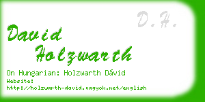 david holzwarth business card